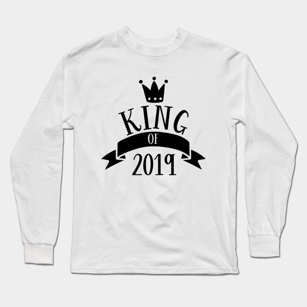 Holiday Series: King of 2019 New Year Long Sleeve T-Shirt by Jarecrow 